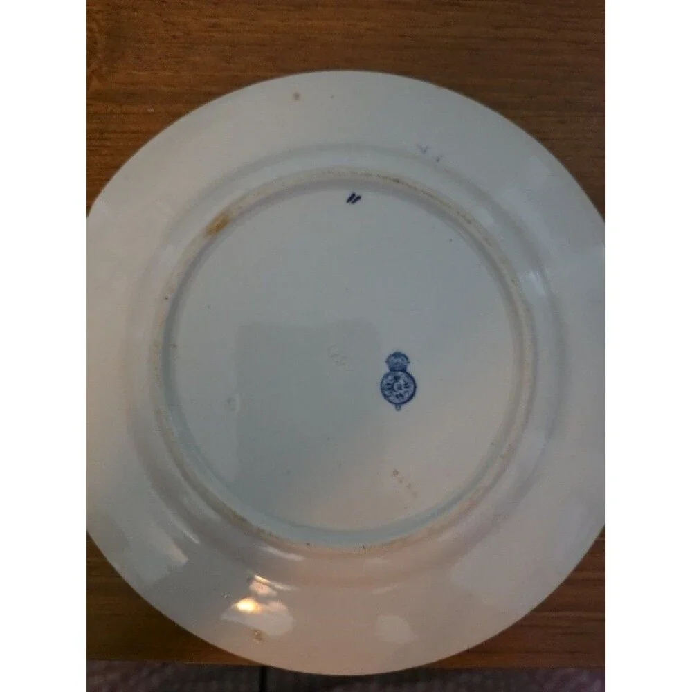 Antique 1870s Royal Worcester Blue White Japanesque Aesthetic Movement 8